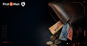 A leather wallet leaking money, symbolising the hidden cost of paying for duplicate household contents insurance policies in South Africa.